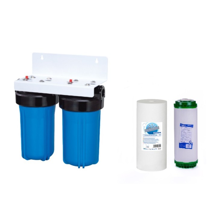 Központi víztisztító 2-szűrős közepes teljesítményű antibakteriális.