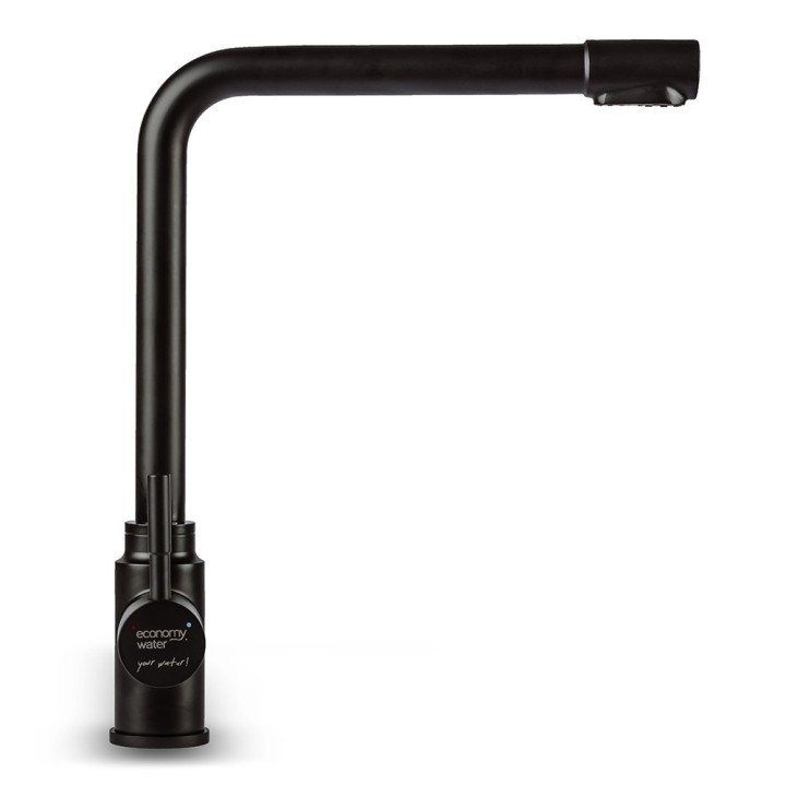 Konyhai csaptelep víztisztítóhoz, 3-utas, Modern dizájn, HAJLÍTOTT, MATT FEKETE