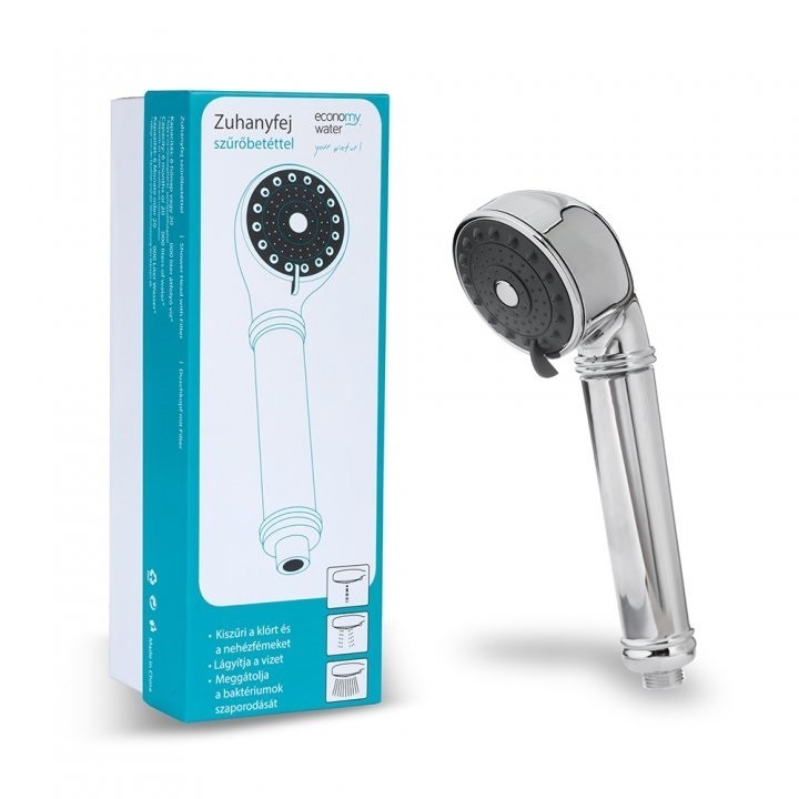 Economy zuhanyrózsa klórszűrővel, állítható fejjel